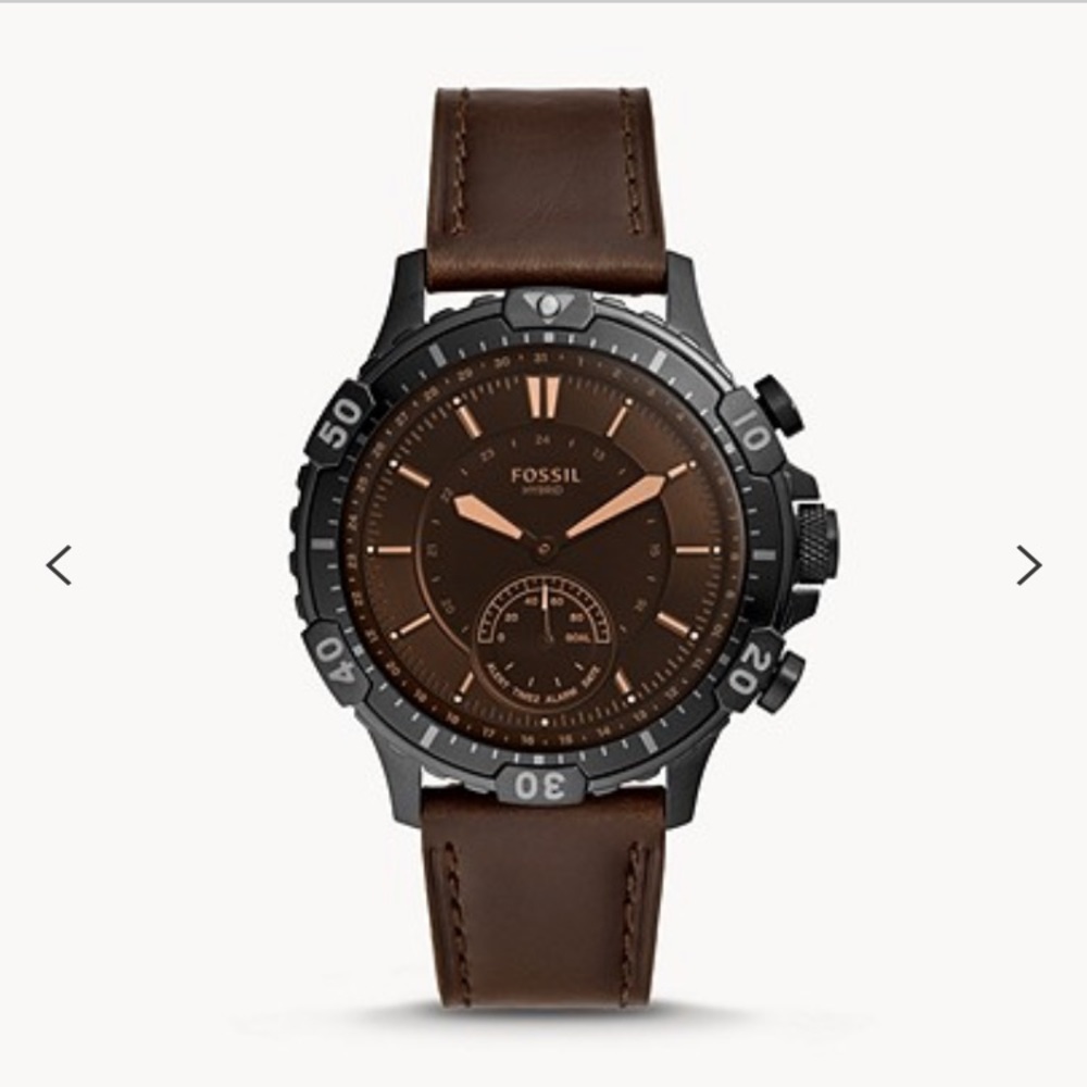 NWT LEATHER FOSSIL HYBRID SMARTWATCH